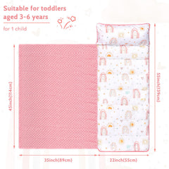 CARUILI toddler nap mat rolled with carry handle for travel and naps