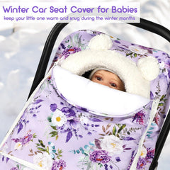 CARUILI universal-fit winter car seat cover mounted on a car seat