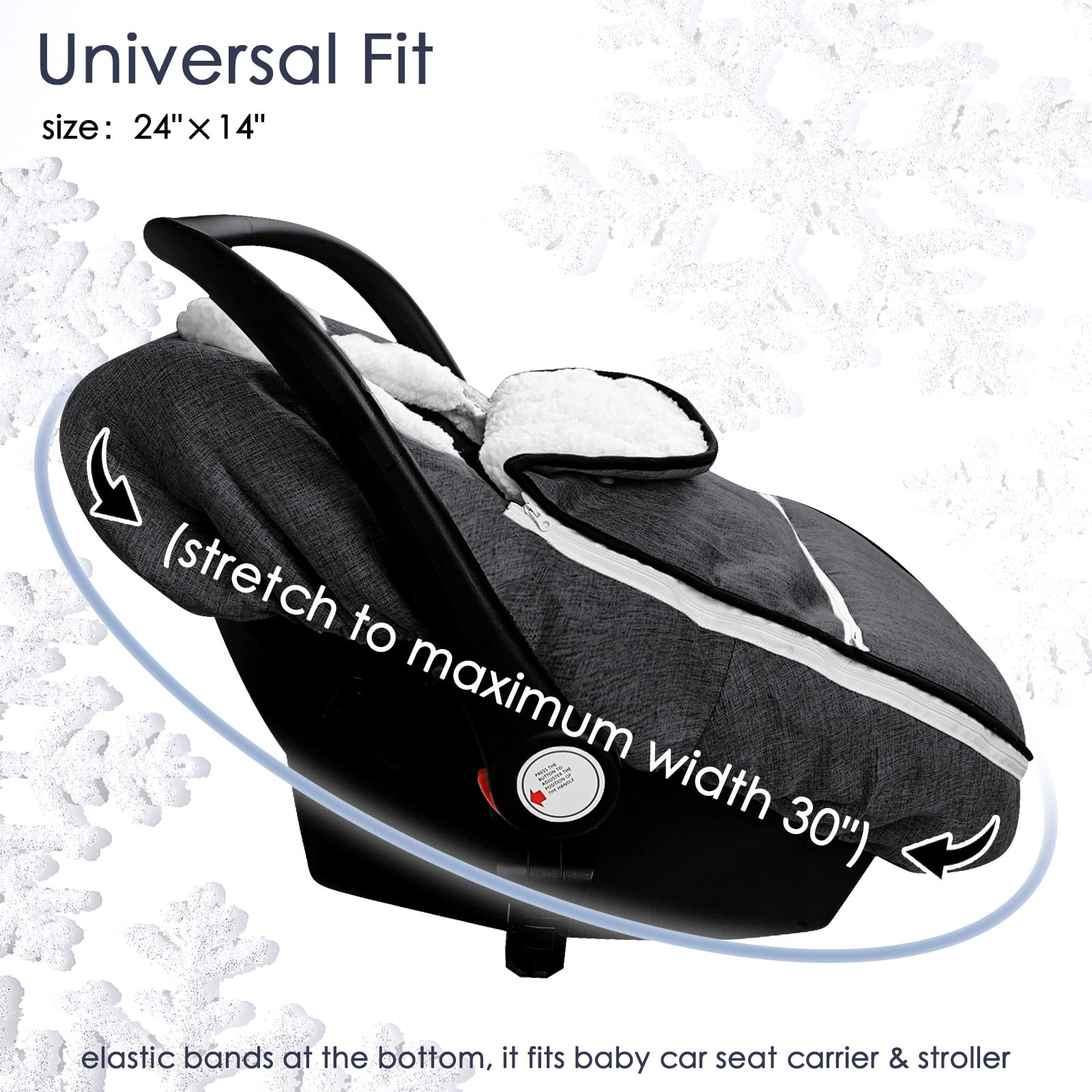 CARUILI double-zipper design lets you adjust temperature without exposing baby