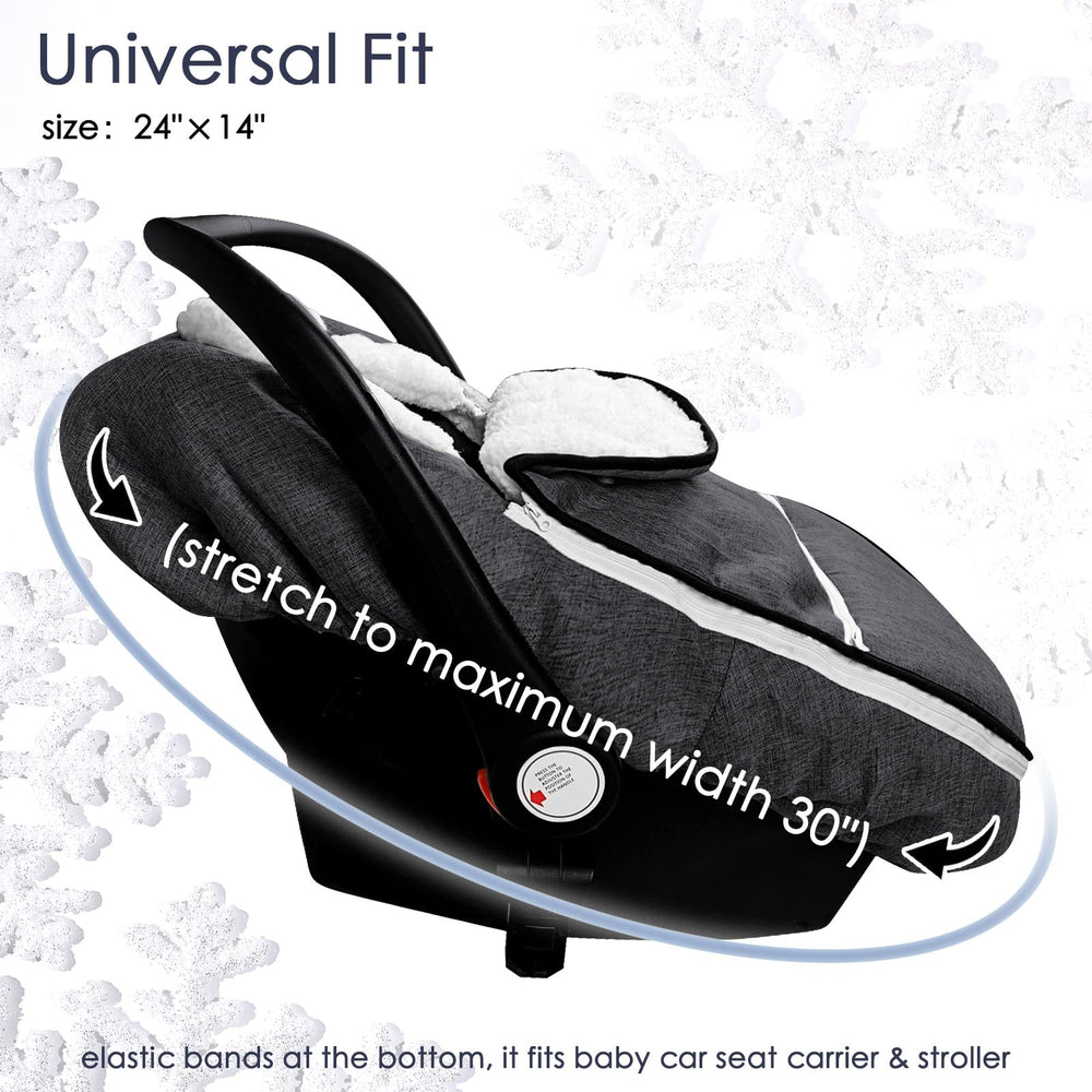 CARUILI double-zipper design lets you adjust temperature without exposing baby