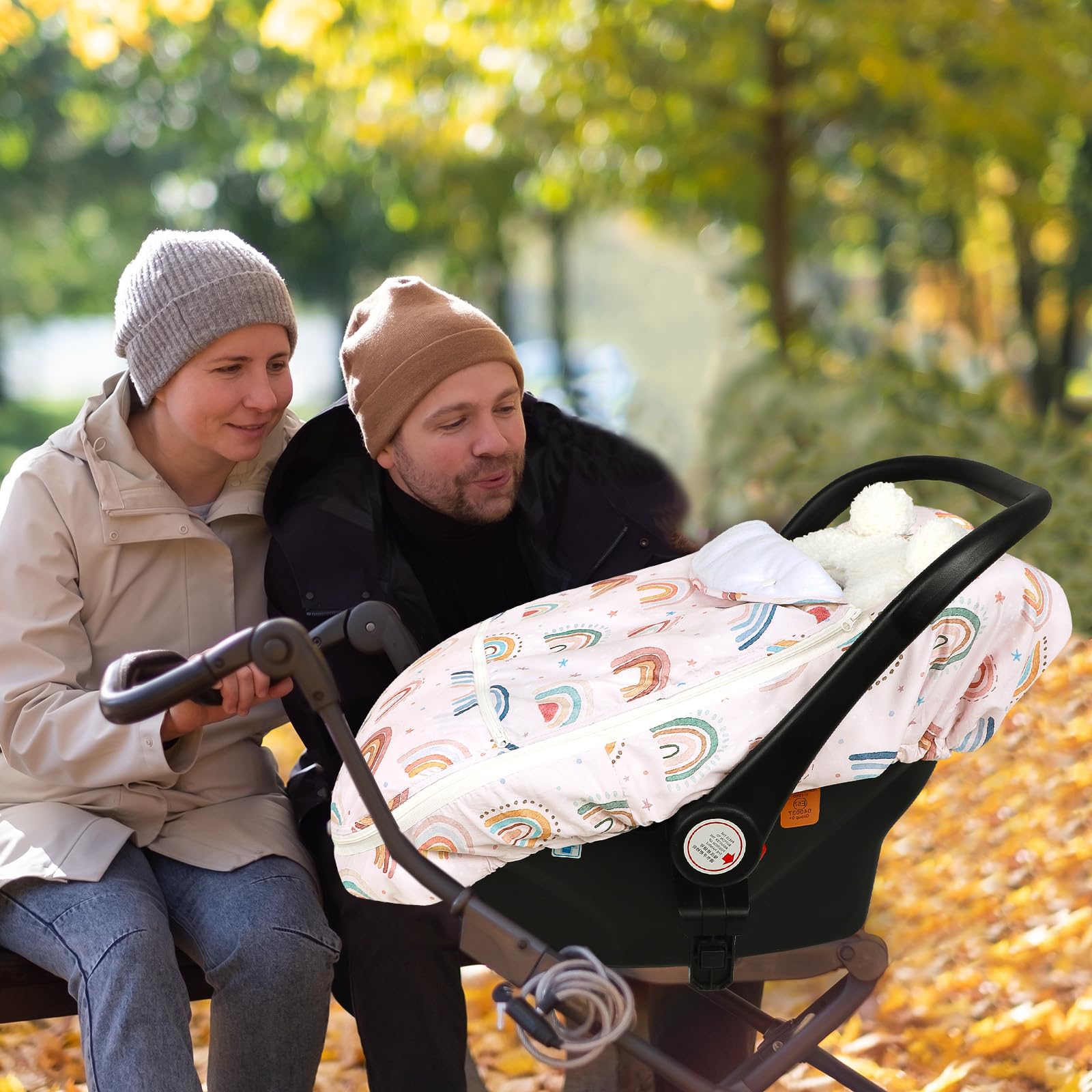 CARUILI winter car seat cover easy installation on most car seats