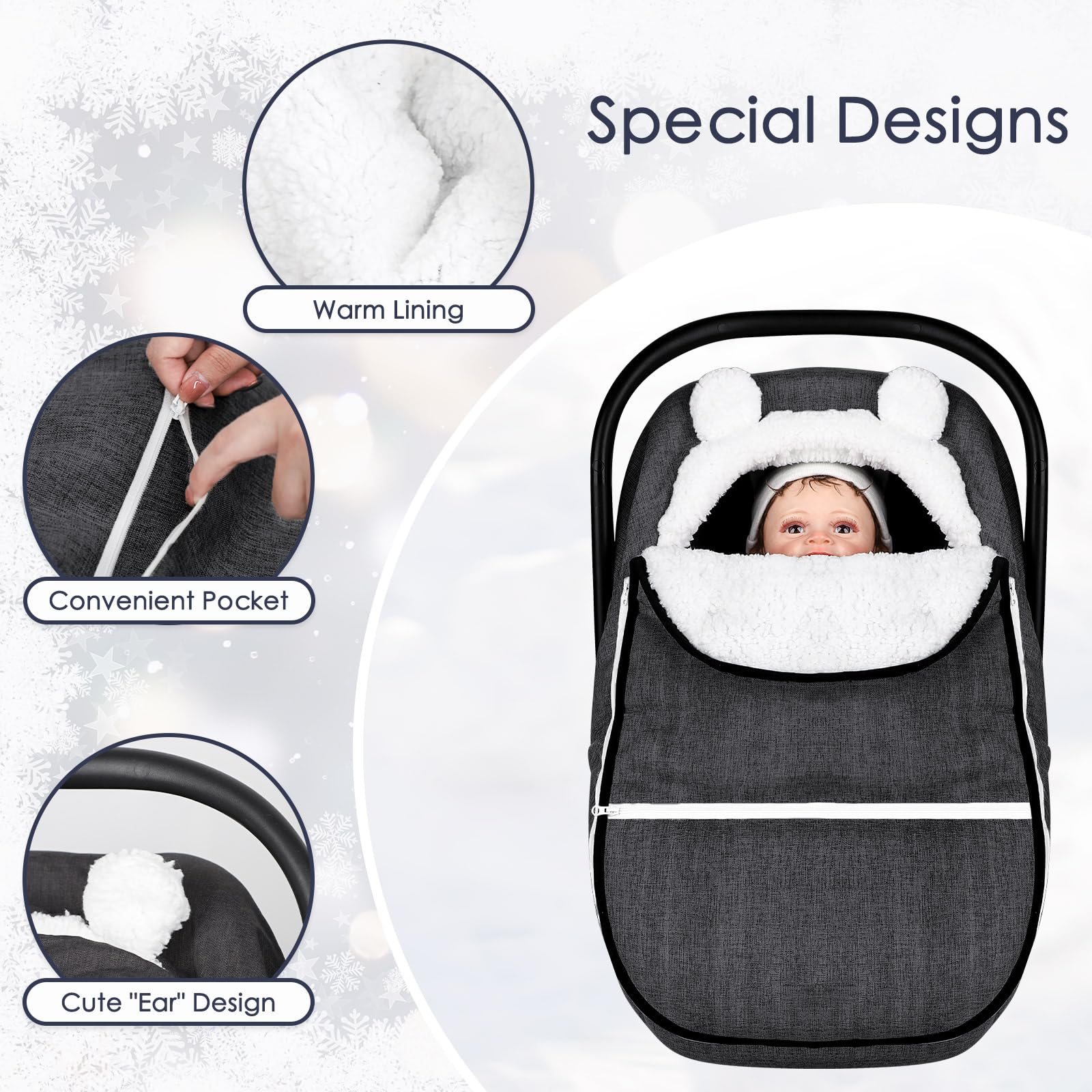 CARUILI cover with elastic bottom protects against wind and kicks
