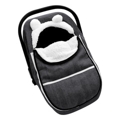 CARUILI winter car seat cover fleece lining keeps baby warm on cold rides
