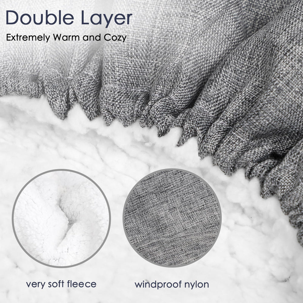 CARUILI winter carseat cover peep window detail for easy baby monitoring