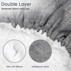 CARUILI winter carseat cover peep window detail for easy baby monitoring