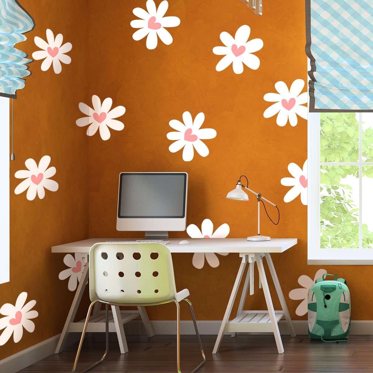 CasaPopz Daisy Wall Stickers ideal for nurseries and kids rooms to add whimsy.