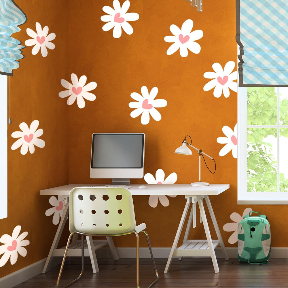 CasaPopz Daisy Wall Stickers ideal for nurseries and kids rooms to add whimsy.