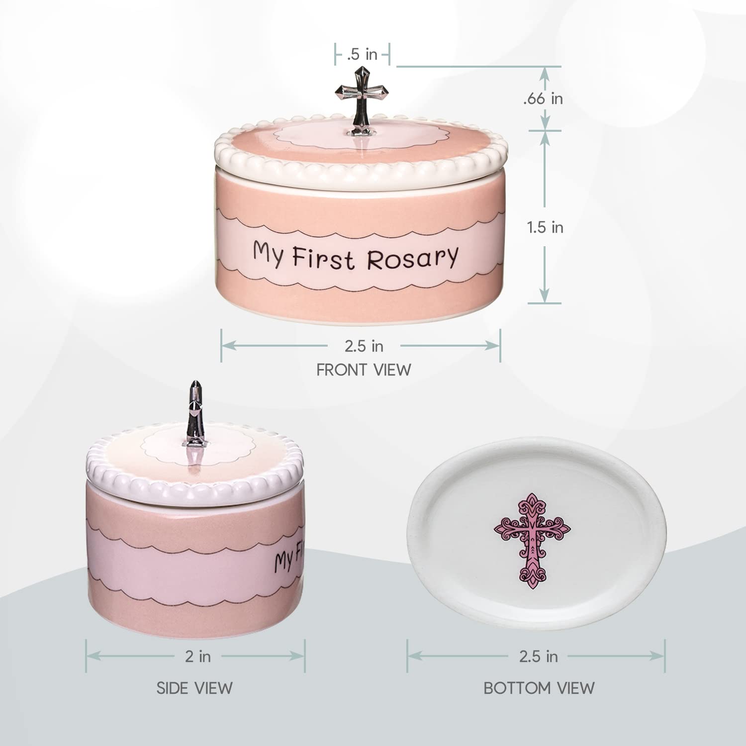 CASCADE GOODS Baby girl baptism gift set—dignified keepsake for dedication ceremonies.