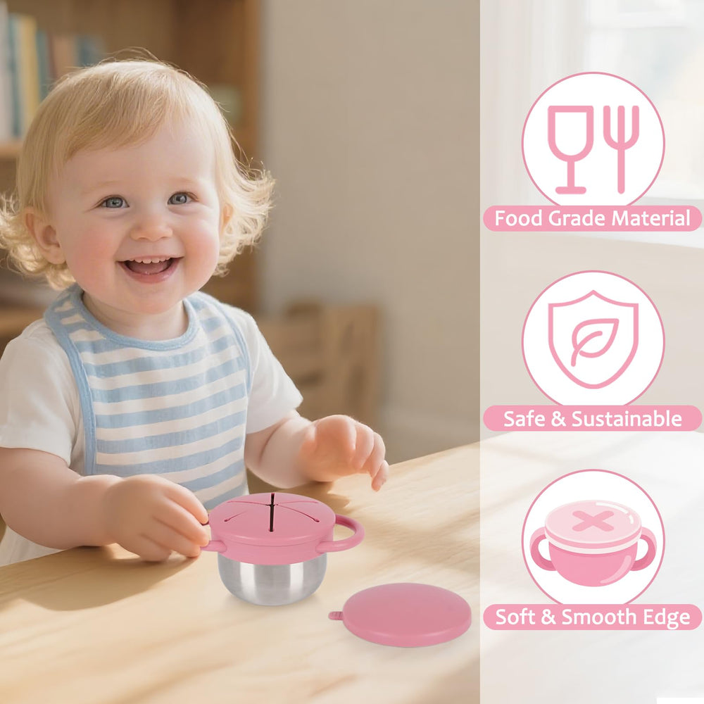 Casremee dishwasher-safe snack cups ensure quick cleanup after messy snack sessions.