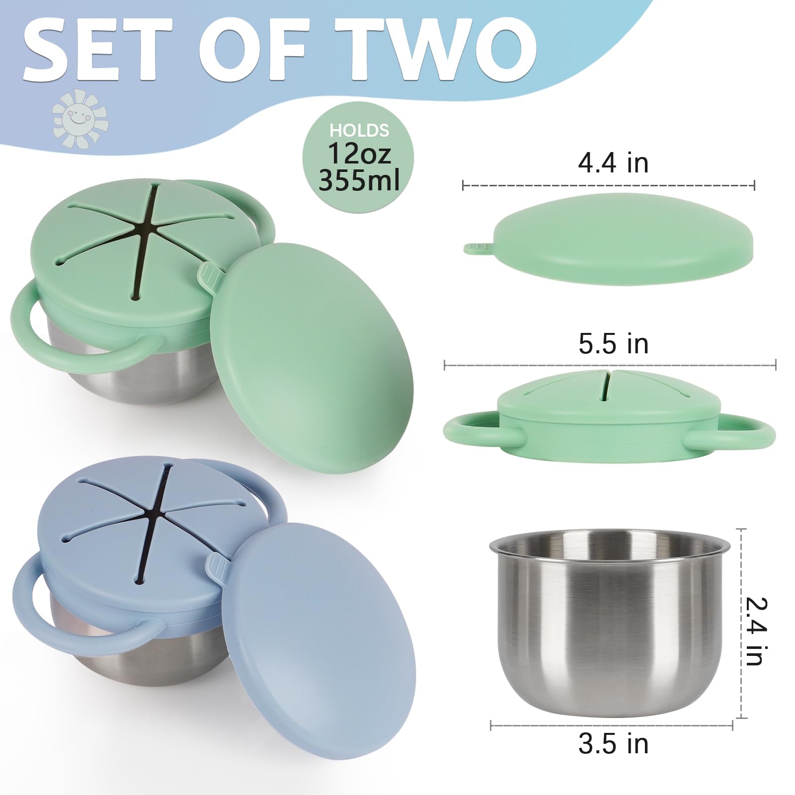 Casremee snack cups lid-close view highlighting spill-proof seal
