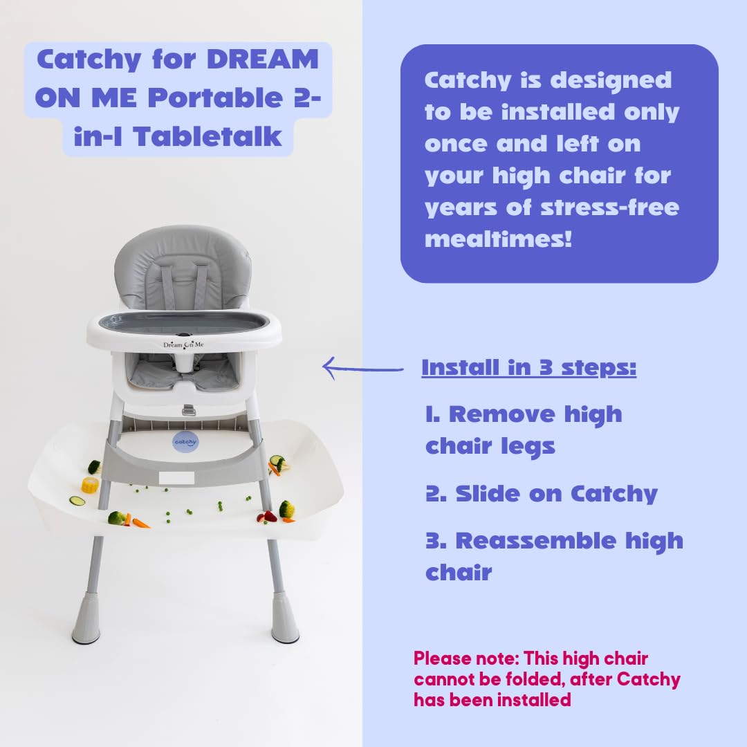 Catchy Food Catcher BPA-free, food-safe material supports safe feeding exploration