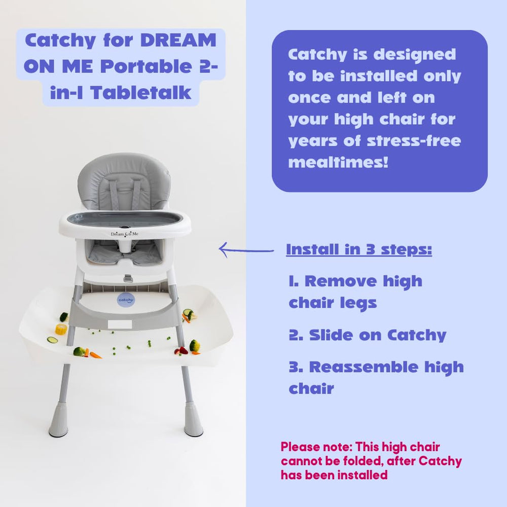 Catchy Food Catcher BPA-free, food-safe material supports safe feeding exploration