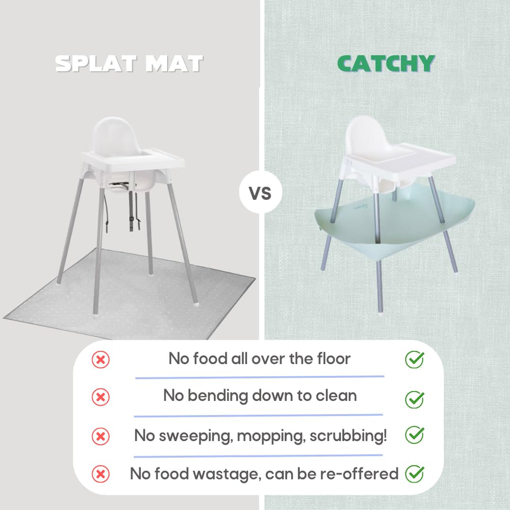 Catchy catches food in action during mealtime.