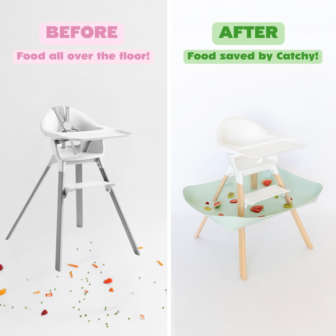 CATCHY Food Catcher catches dropped food, helping protect floors and carpets