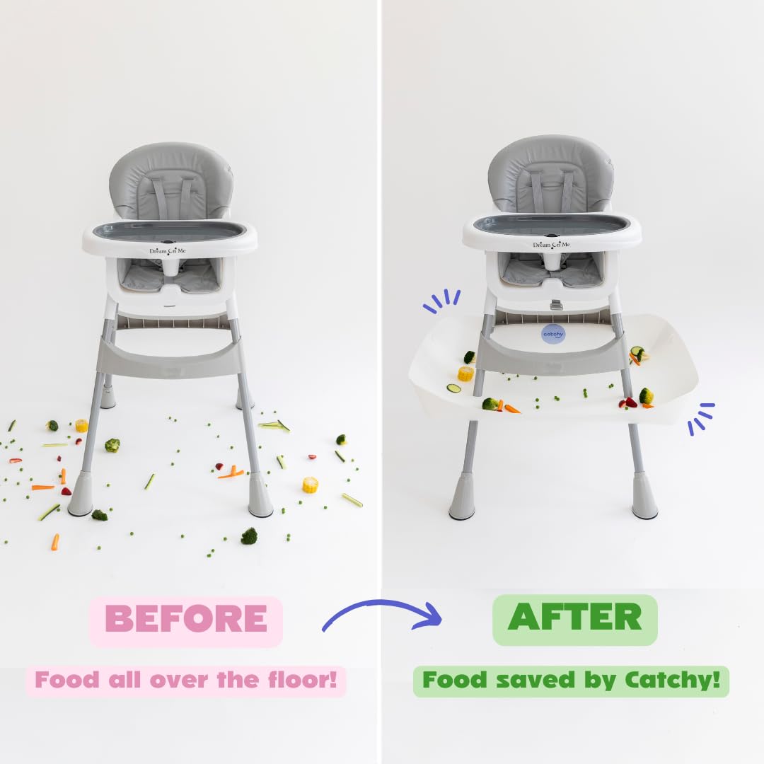 Catchy Food Catcher easy-to-clean design wipes clean quickly