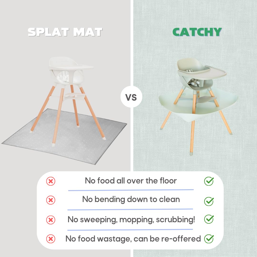 Catchy Food Catcher in linen-inspired colors adds stylish premium mealtime ambiance.