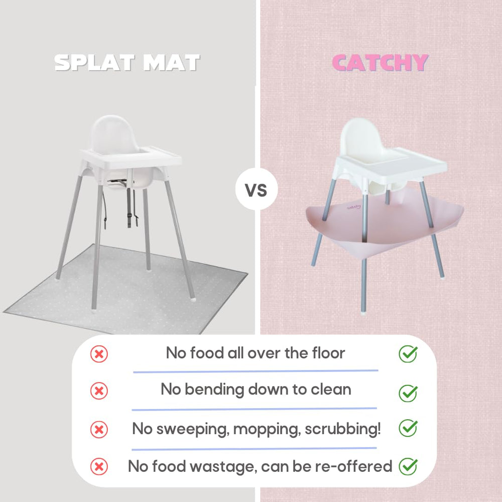 Catchy Food Catcher catching dropped morsels during toddler meals