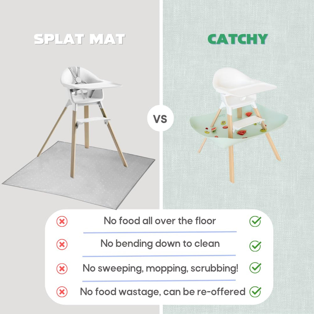 CATCHY Food Catcher shows one-time installation for years of mess-free mealtimes