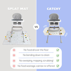 Catchy Food Catcher one-time install stays on high chair for years