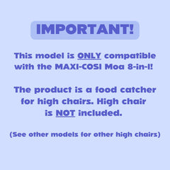 Catchy Food Catcher shown with one-time installation for easy mealtimes.