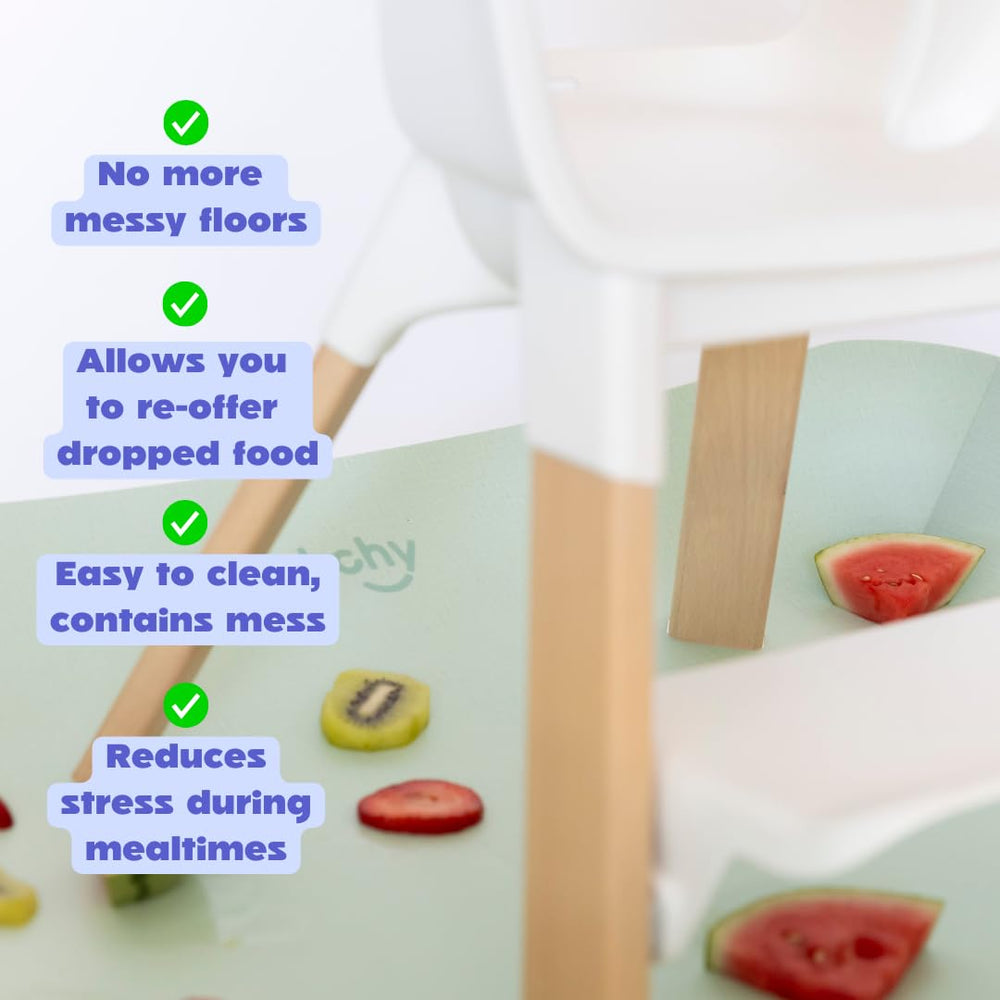 CATCHY Food Catcher premium linen-inspired color blends with modern high chairs