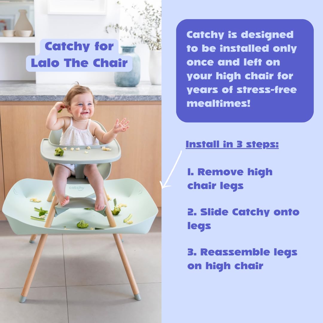 Catchy Food Catcher prevents floor mess and keeps feeding areas tidy.