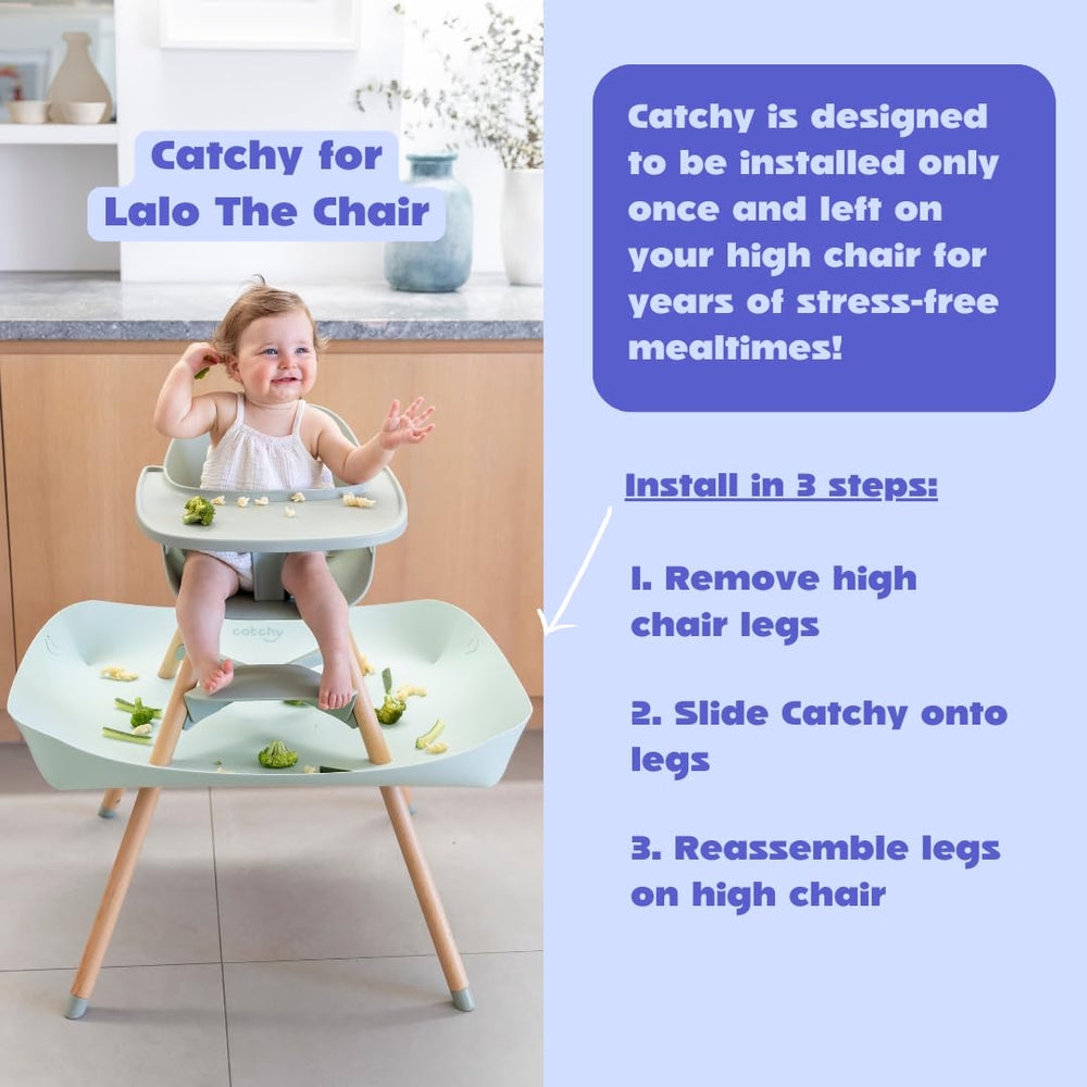 Catchy Food Catcher prevents floor mess and keeps feeding areas tidy.
