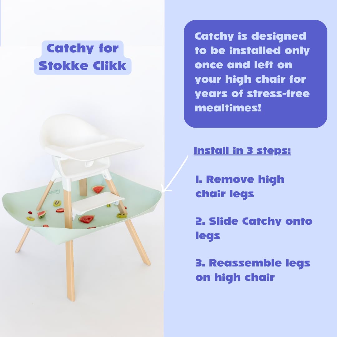 CATCHY Food Catcher waterproof and stain-resistant material is easy to wipe clean