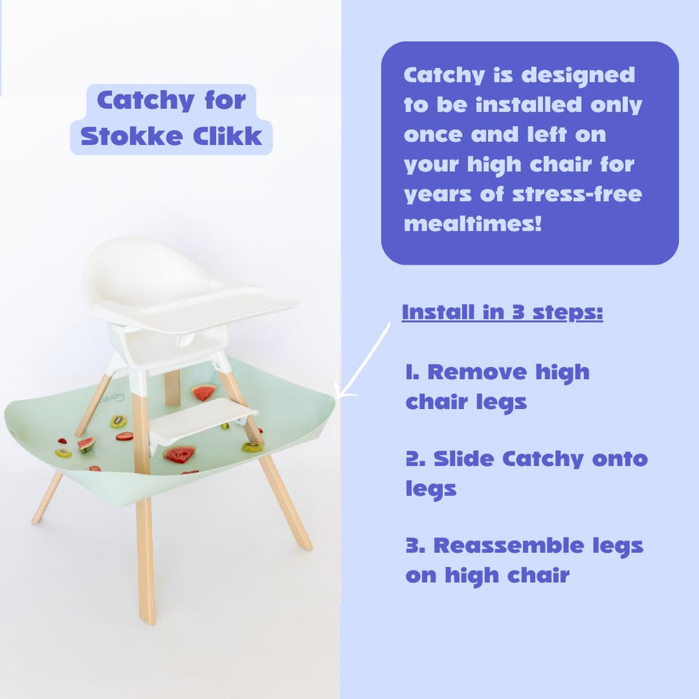 CATCHY Food Catcher waterproof and stain-resistant material is easy to wipe clean