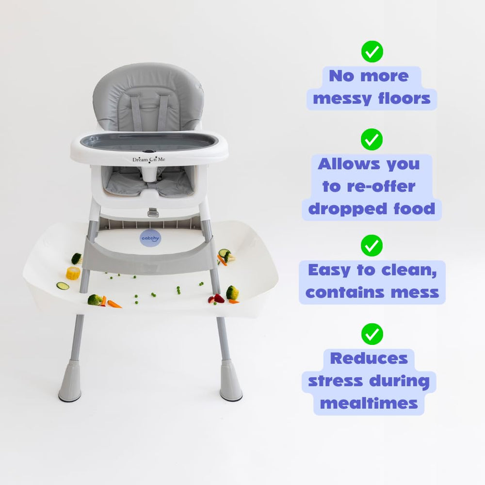 Catchy Food Catcher waterproof material simplifies cleanup after meals