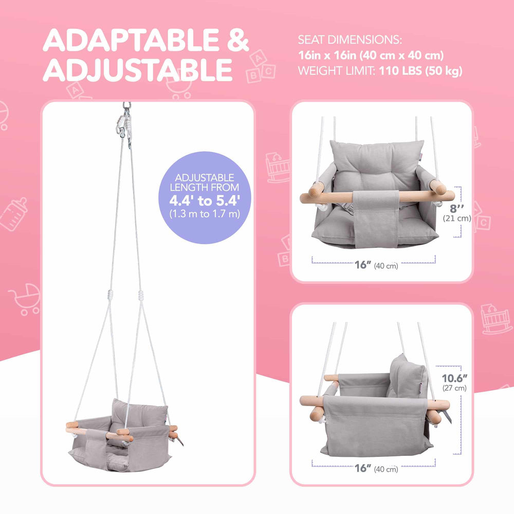 Cateam 16x16 inch canvas seat, durable and machine-washable for easy cleaning.