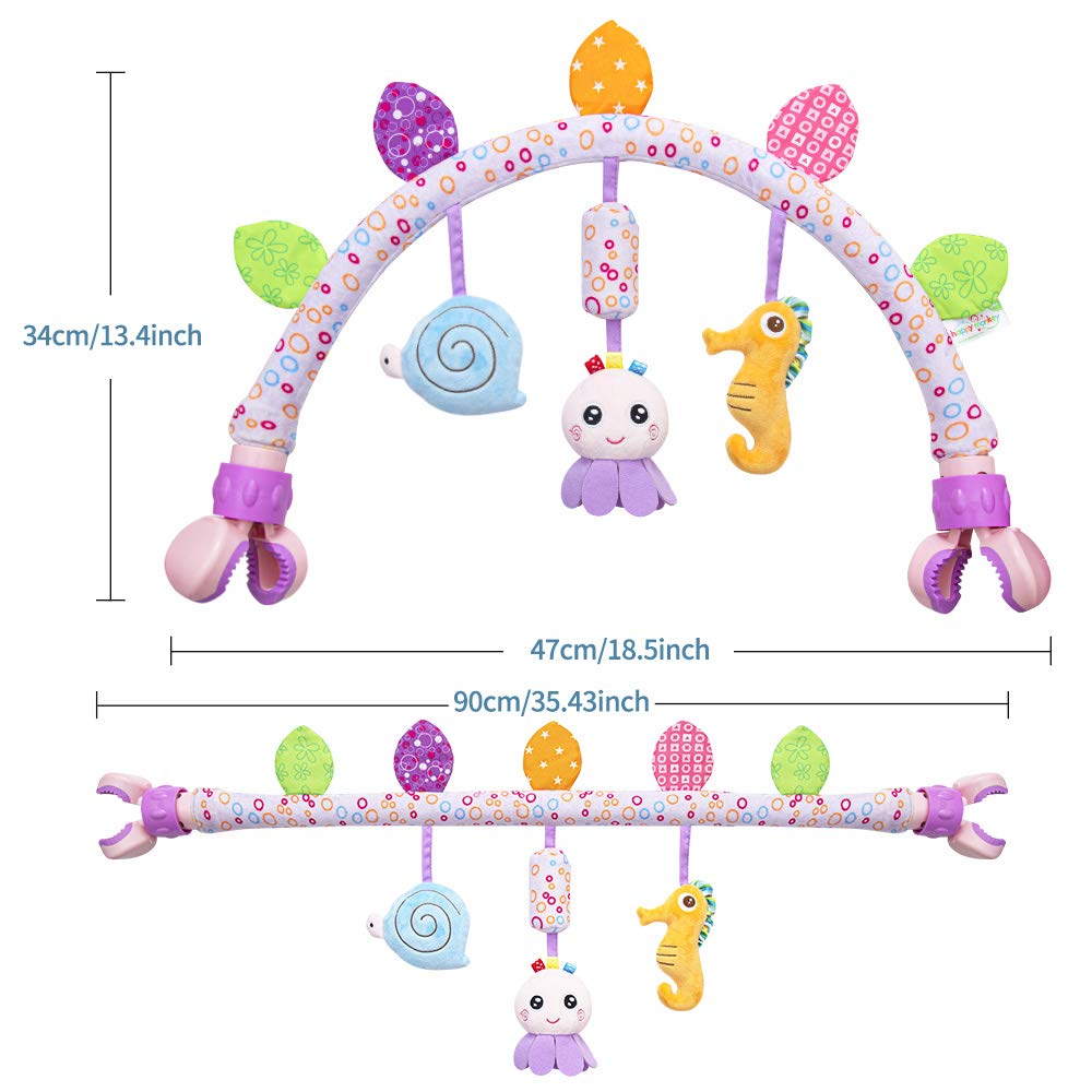 Caterbee Arch attachment fits strollers and car seats for easy outdoor use