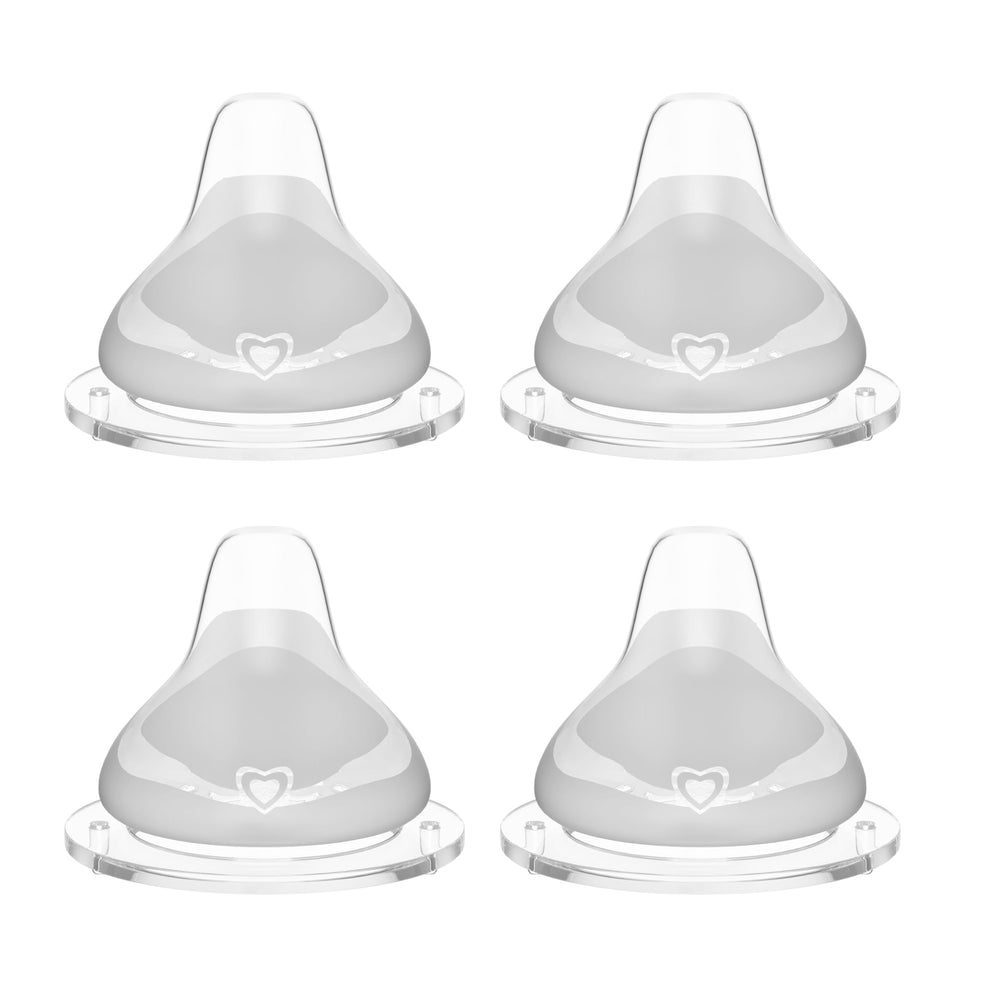 Cathill 4pc spout nipples fitted to NUK Learner Cup improving sipping control