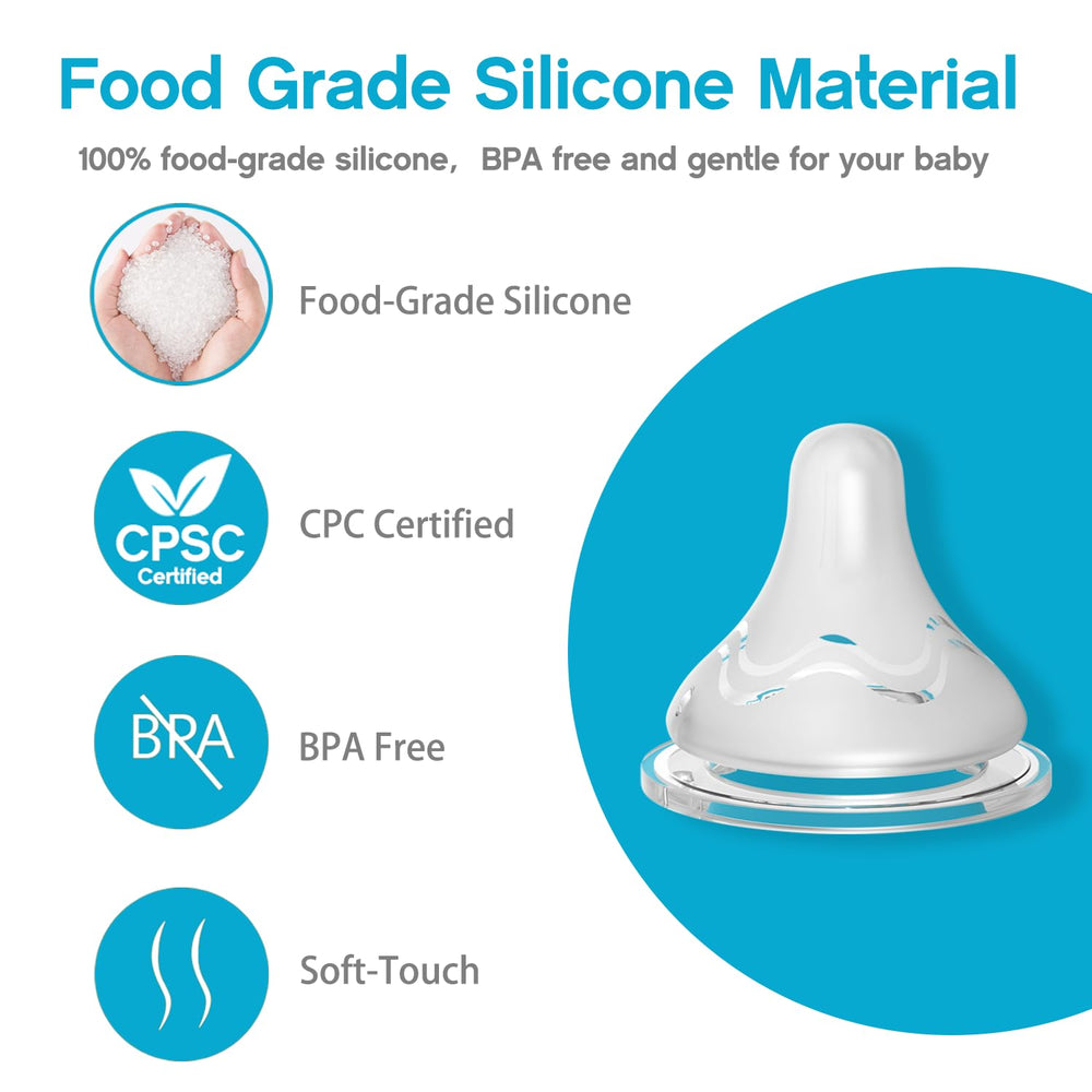 Cathill easy-clean nipple is dishwasher-safe for quick hygiene.