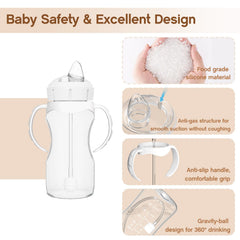 Cathill ergonomic baby handles provide secure grasp for tiny hands and confident sipping.