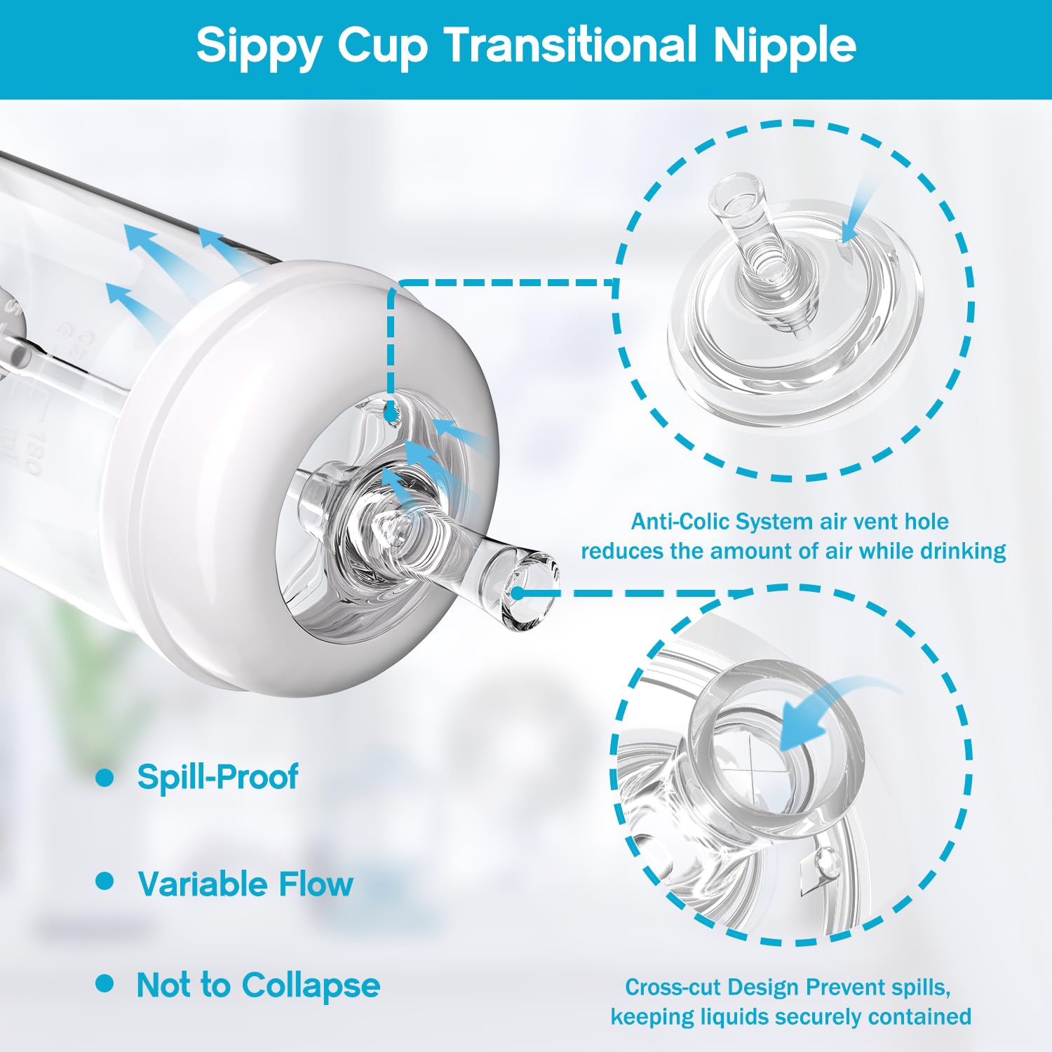 Cathill food-grade silicone nipple safe and bite-resistant long-lasting