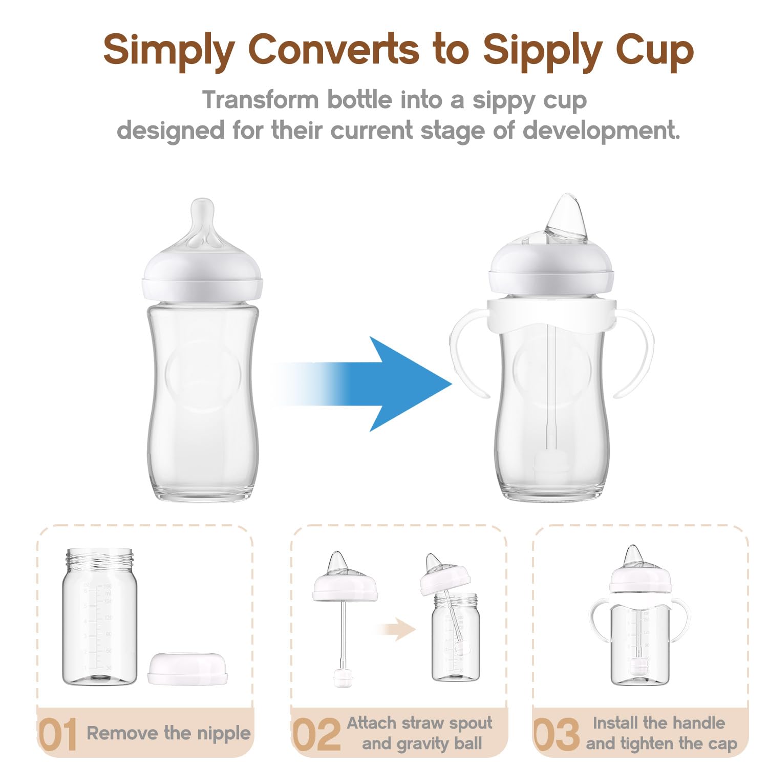 Cathill leak-proof spout reduces spills during play and feeding.