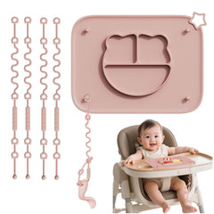 Cathill silicone mat baby placemat with suction base keeps meals mess-free
