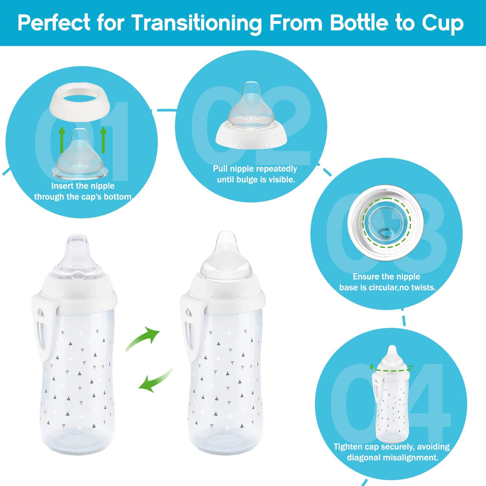 Cathill transition spout for 8 months and older easing bottle-to-cup switch
