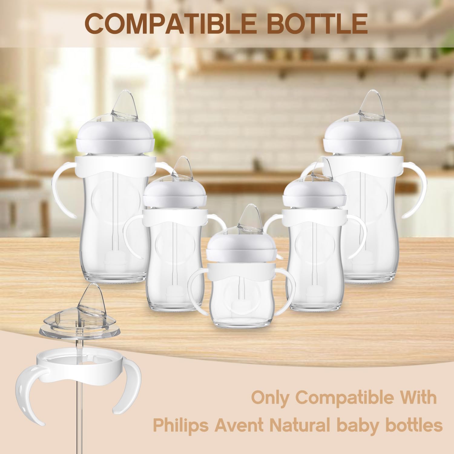 Cathill weighted straw provides smooth sipping at baby's own pace.