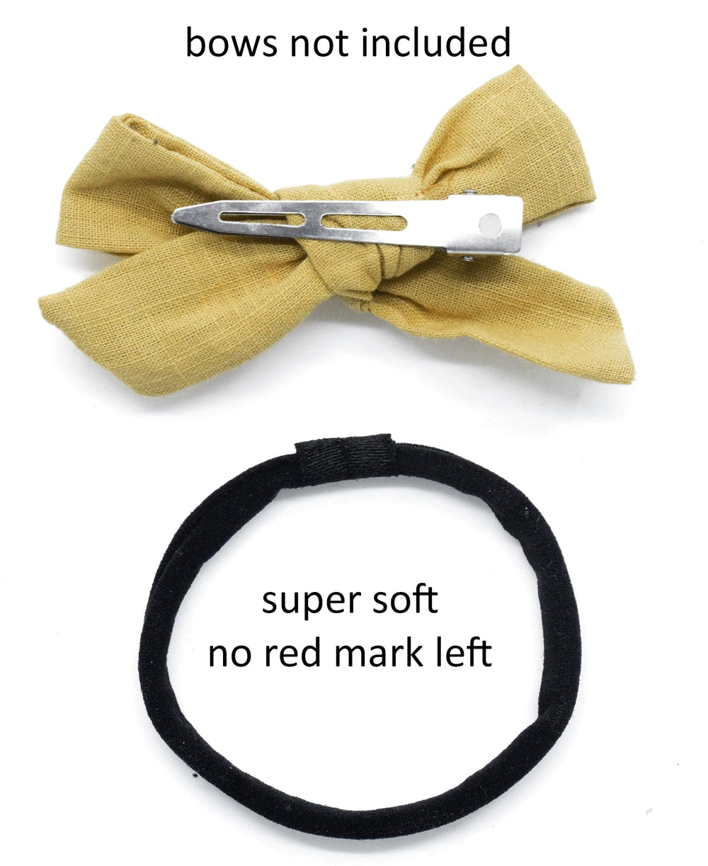 Catin high-stretchy headband demonstrates 2.6 inch unstretched diameter with comfy fit.