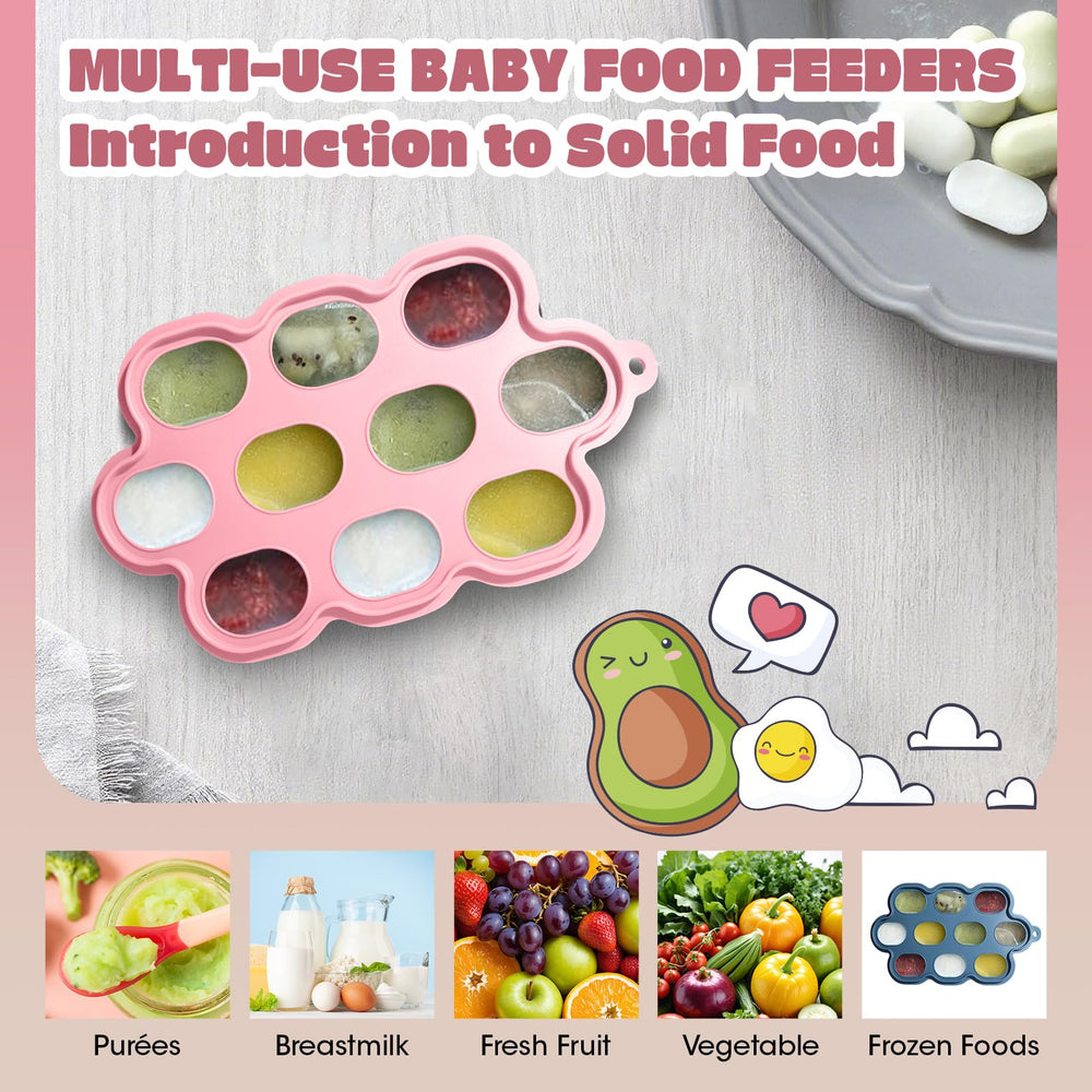 Catvegue 10-portion freezer tray ideal for purées and breast milk popsicles.