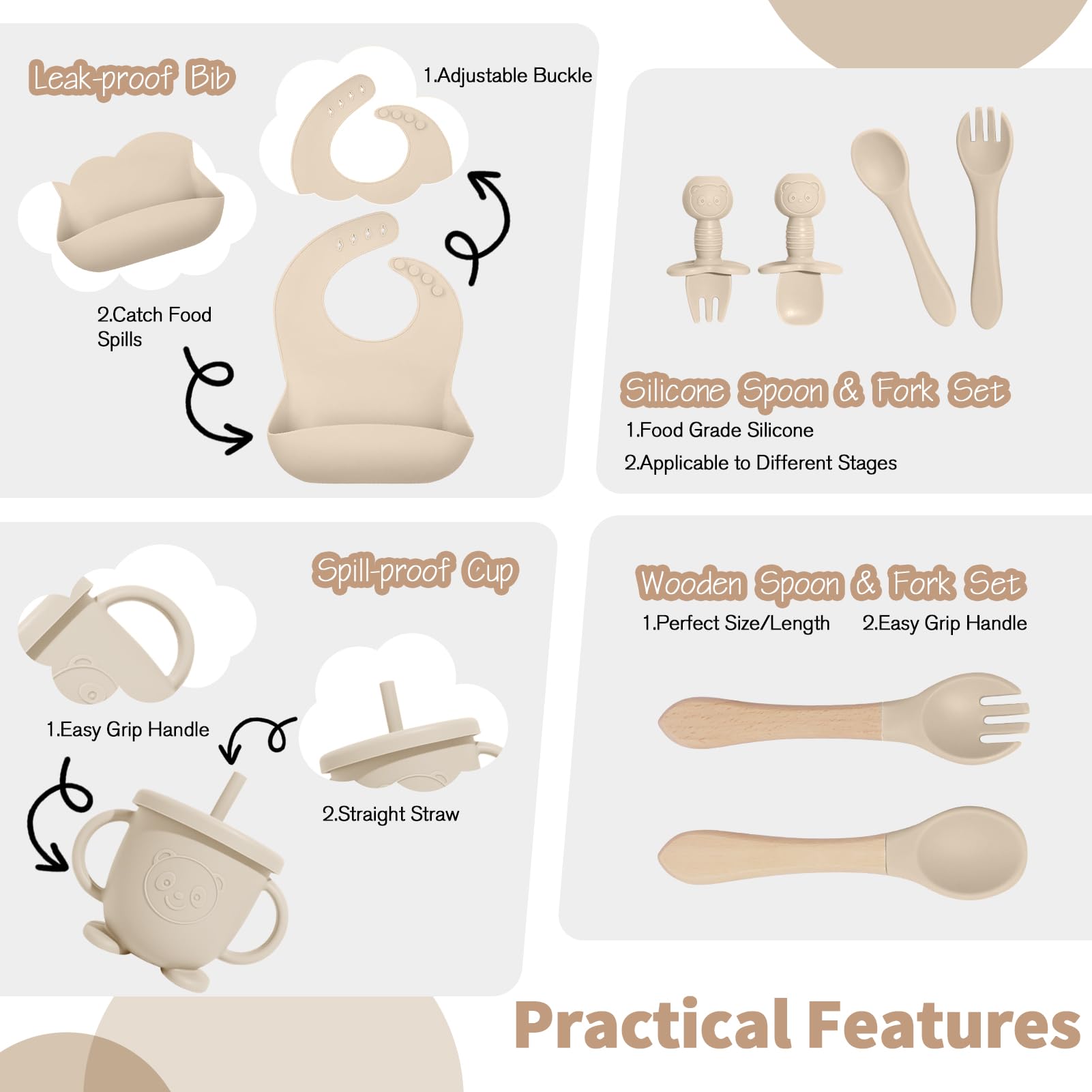 Catvegue pocket bib catches drips for tidy mealtimes