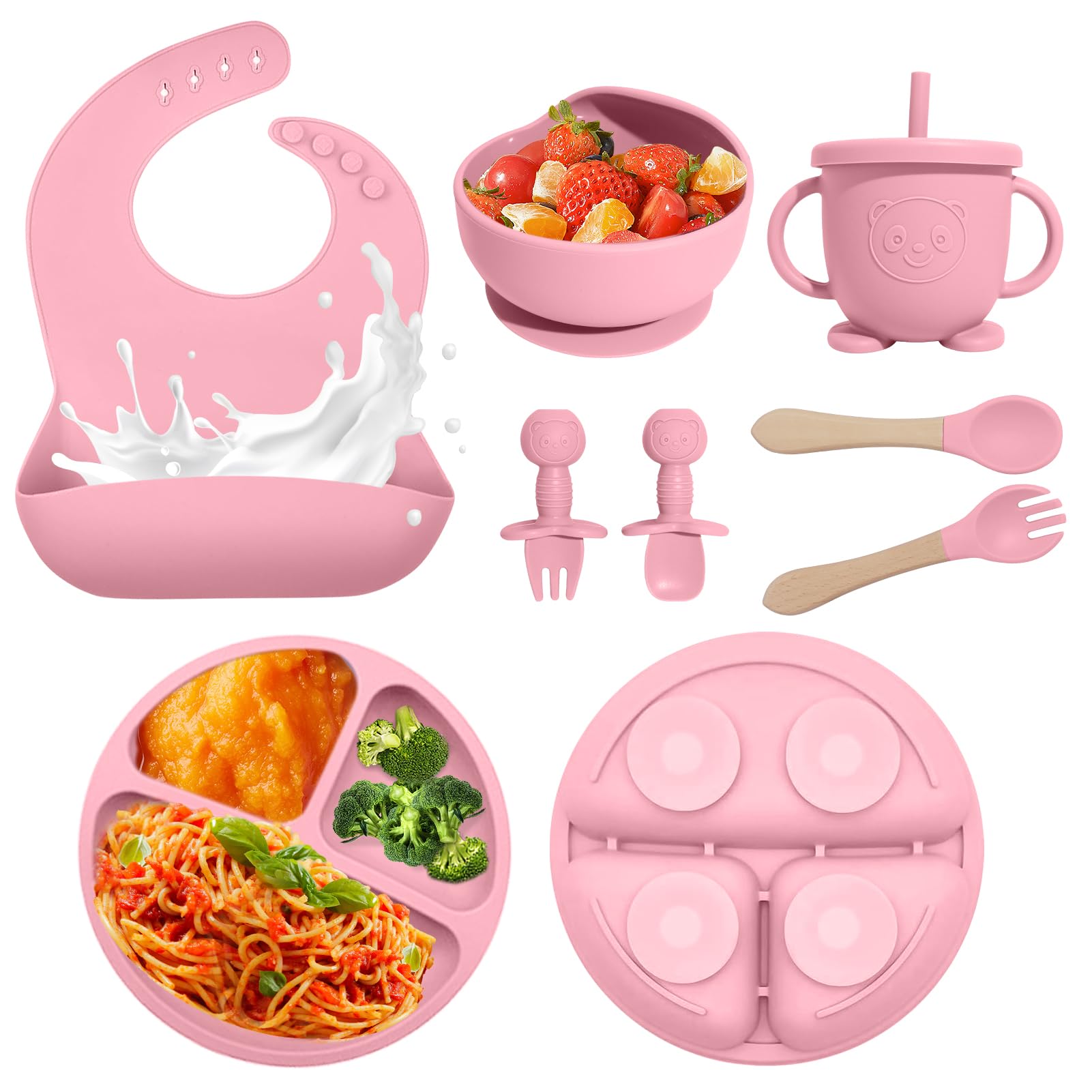 Catvegue silicone bib for baby-led weaning keeps mealtime clean and comfortable.