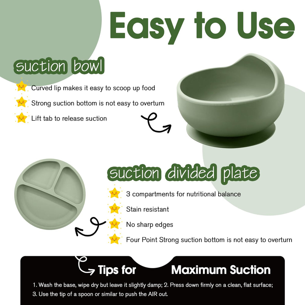 Catvegue wooden spoon and fork set soft grips for tiny hands.