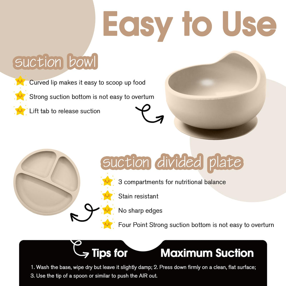 Catvegue wooden spoon and fork fit tiny hands with soft tips