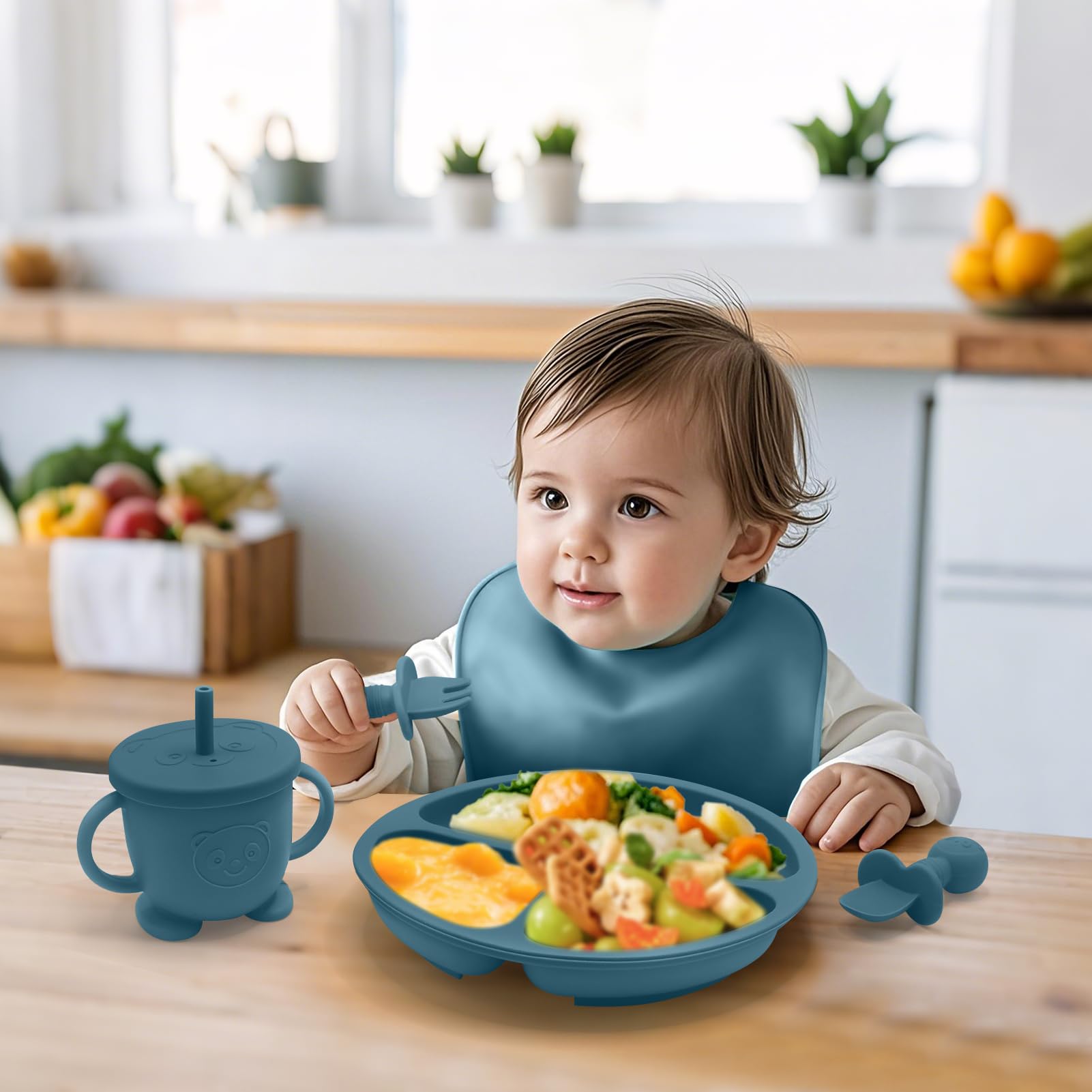 Catvegue wooden utensils with sensory bumps for exploration