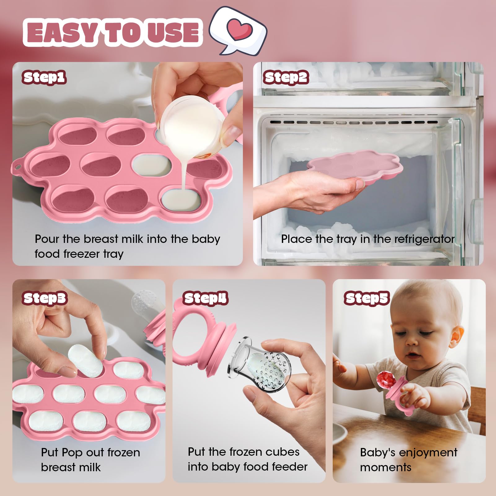Catvegue BPA-free silicone material ensures baby-safe feeding.