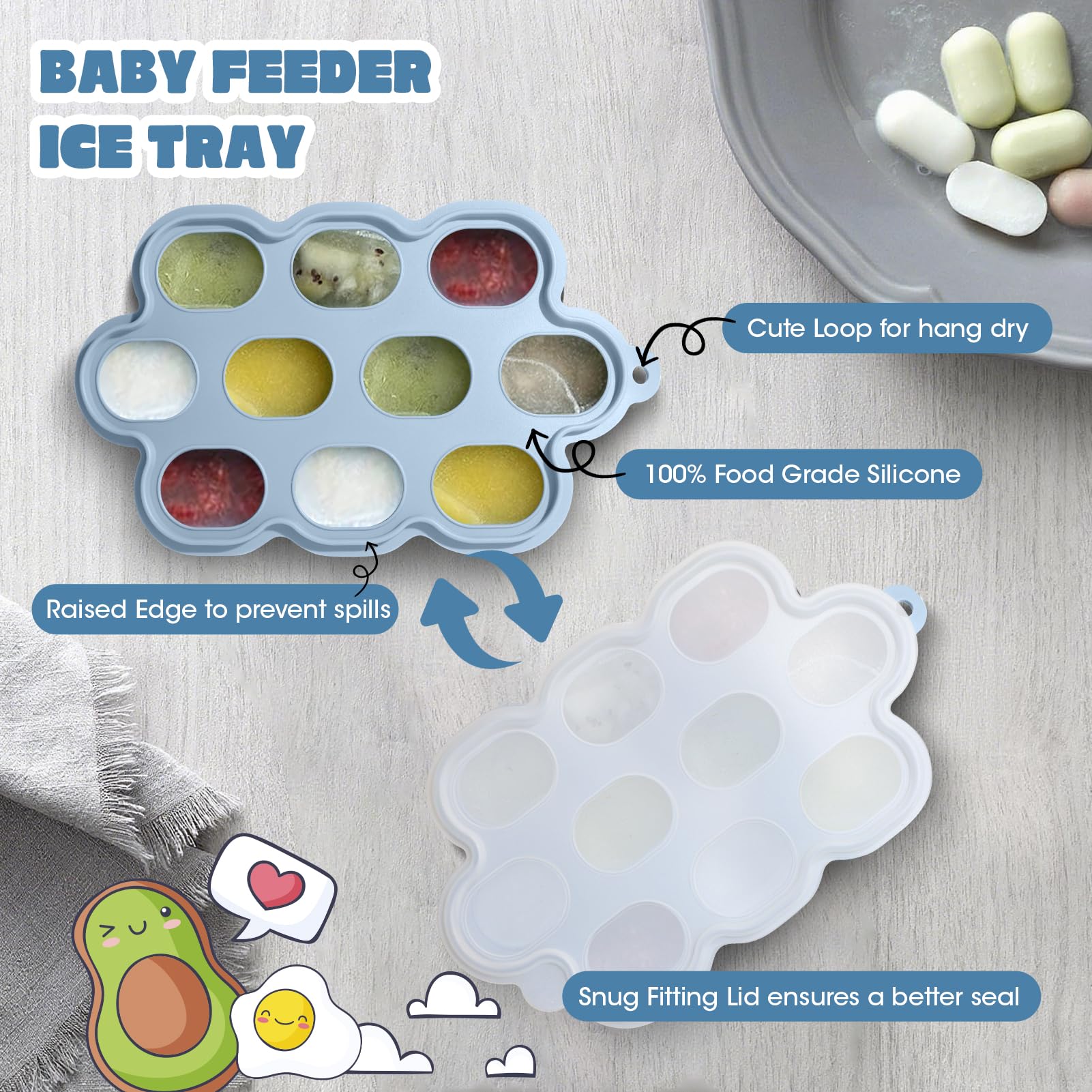 Catvegue food-grade silicone material ensures BPA-free safety for infants during solids.