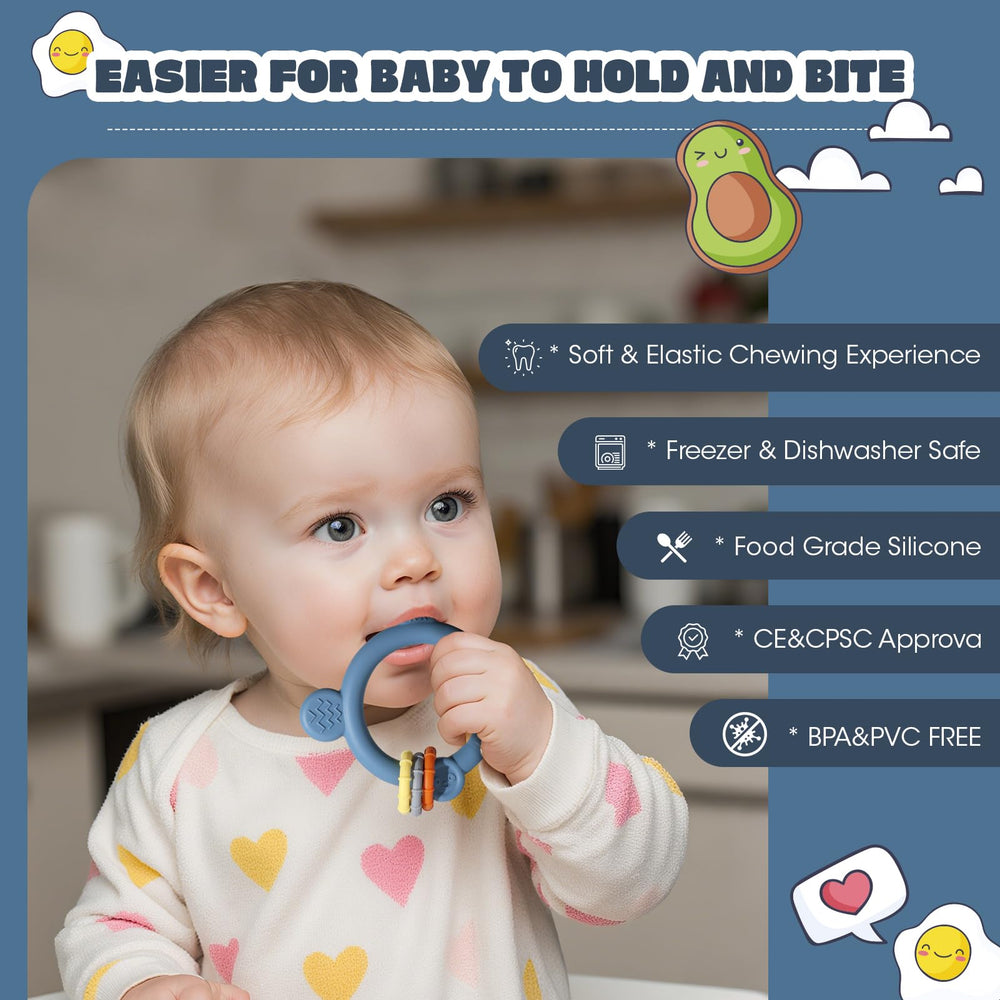 Catvegue silicone chains accessory helps keep teether handy during playtime.